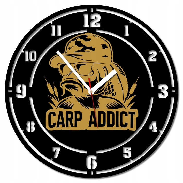 Zegar ścienny 40cm Carp Addict Karp