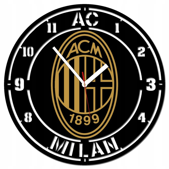 Zegar ścienny 40cm AC Milan Rossoneri