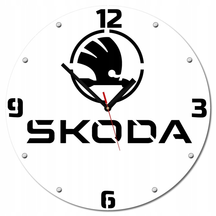 Zegar ścienny 40cm Skoda Czeskie auto